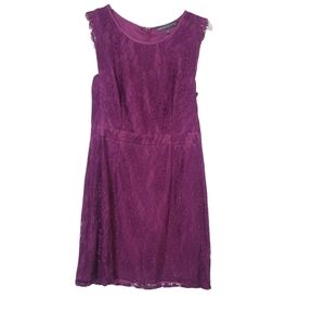 Brixon Ivy Medina Lace Sleeveless Sheath Dress SZ L NEW Purple Fuchsia SF42741